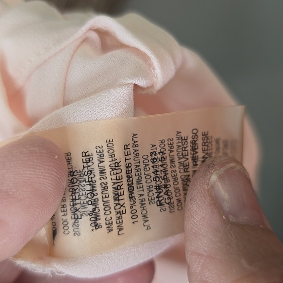 Karl Lagerfeld Pale Pink Sleeveless Blouse with Mandarin Collar, Size L - Picture 4 of 4